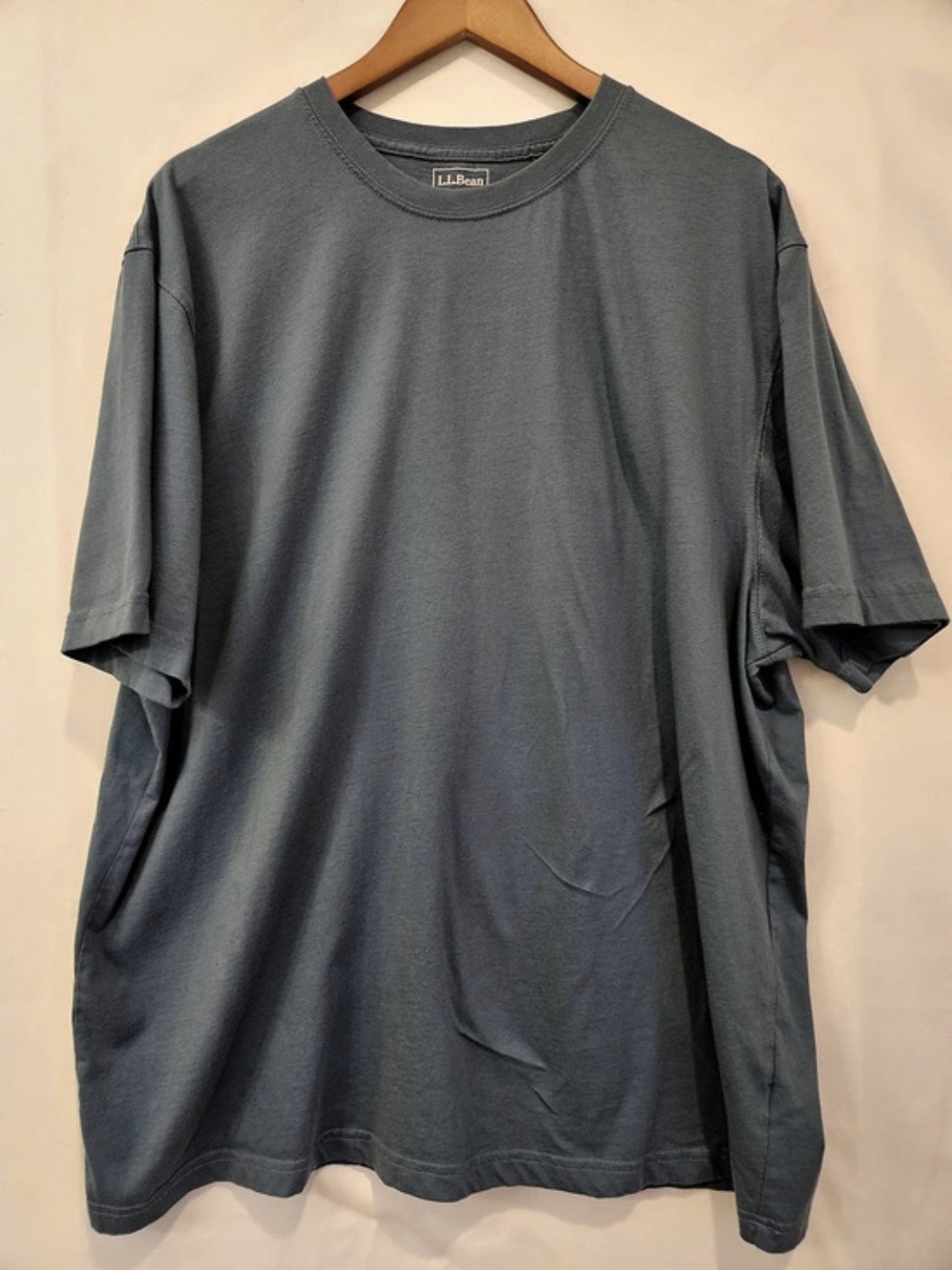 L.L.Bean Men's Carefree Unshrinkable Tee, Traditional Fit Short-Sleeve XXL Blue